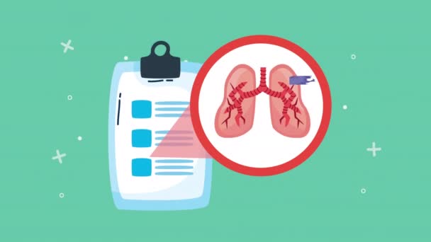 Ordre médical avec poumons et particules covid19 — Video