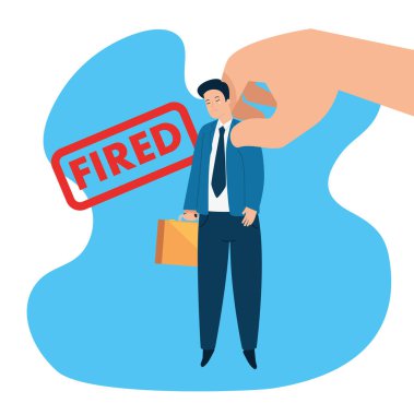 İşadamı üzgün işten kovuldu