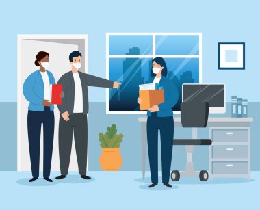 İş kadını yüz maskesi kullanarak işten çıkarıldı