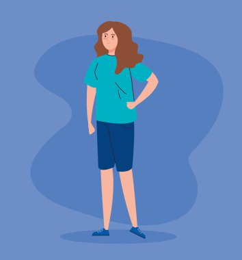 güzel kadın avatar karakter simgesi