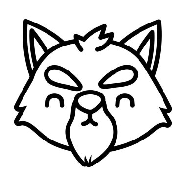 Sevimli küçük rakun çizgisi tarzı