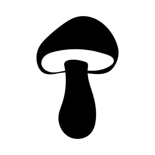 Ícone de estilo silhueta planta fungo —  Vetores de Stock