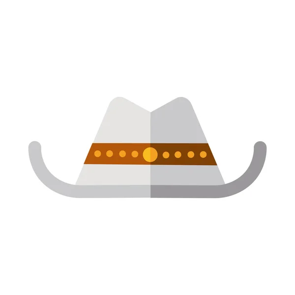 Hut Cowboy amerikanischen flachen detaillierten Stil — Stockvektor