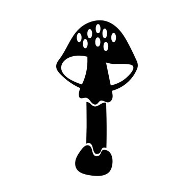 mantar bitkisi siluet biçimi simgesi