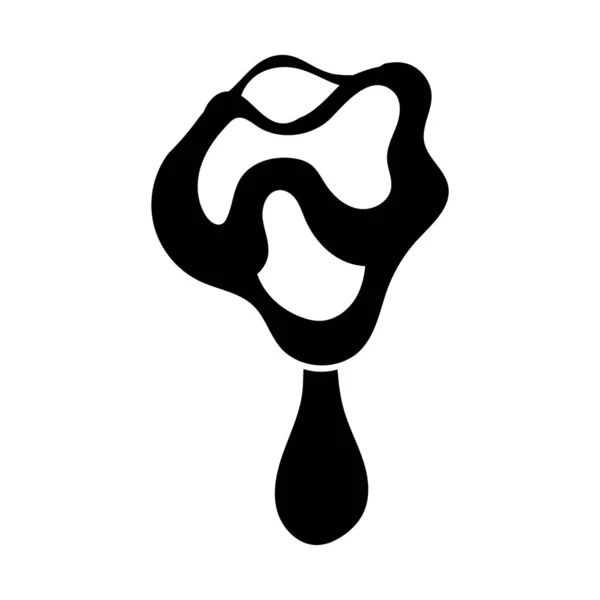 Schimmel plant clitocybe inversa silhouet stijl icoon — Stockvector