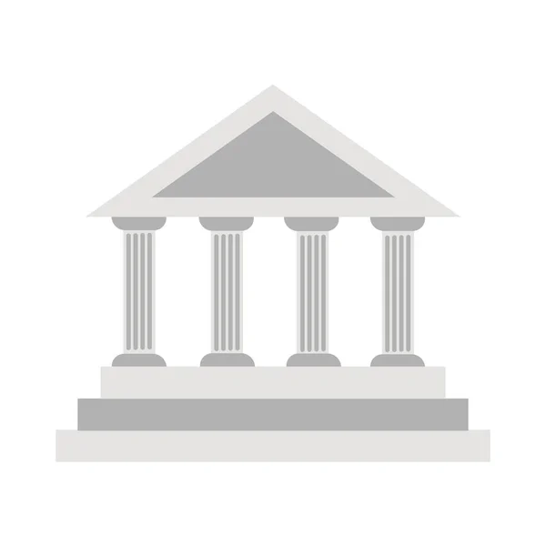 Budynek banku płaski szczegółowy styl — Wektor stockowy