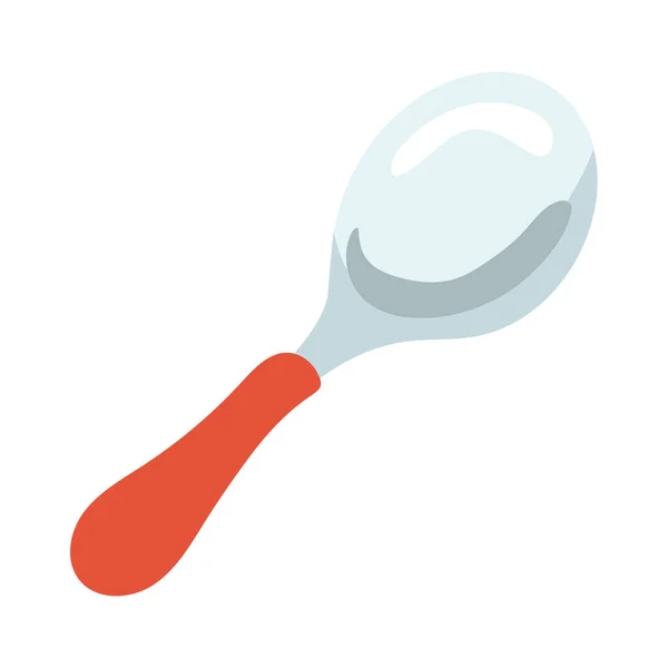 Kitchen spoon utensil hand draw style — Stock Vector