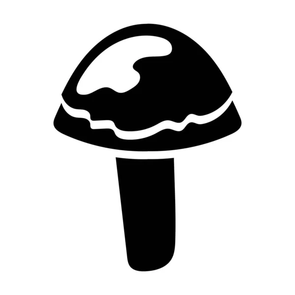 Fungus plant silhouette style icon — Stock Vector