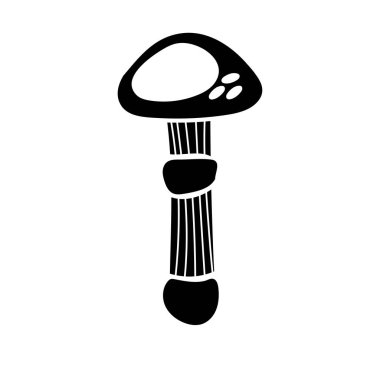 Mantar bitkisi Cortinarius orellanus siluet tarzı