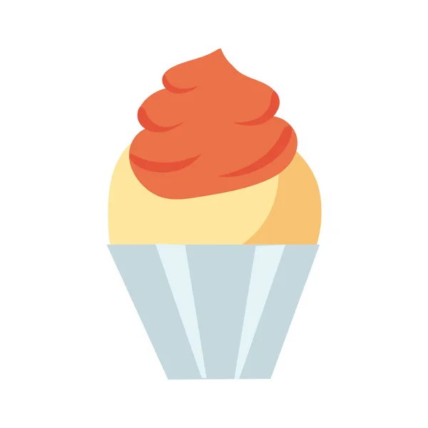 甘いカップケーキの手描きスタイル — ストックベクタ