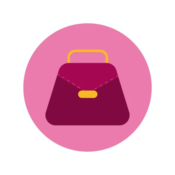 女性のハンドバッグブロックとフラットスタイルのアイコン — ストックベクタ