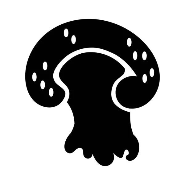 Fungo pianta boletus satana silhouette icona di stile — Vettoriale Stock