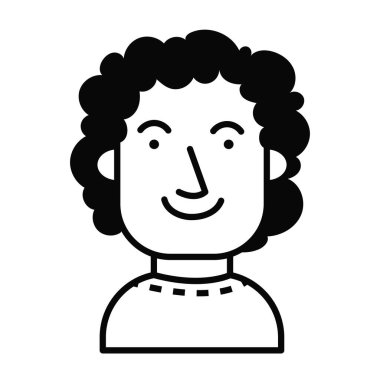 Genç adam avatar karakter simgesi