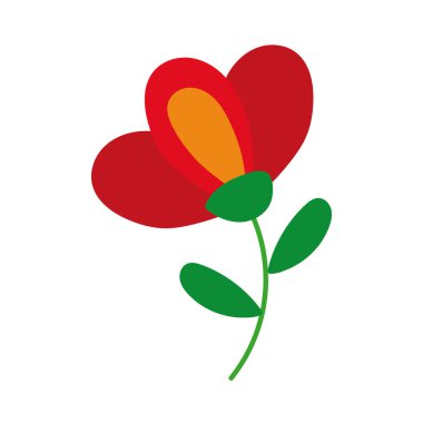 Güzel çiçek bahçesi izole edilmiş ikon