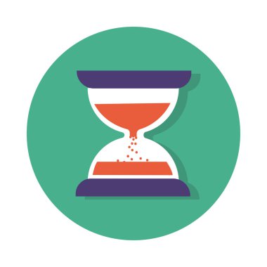 Kum saati bloğu ve düz stil