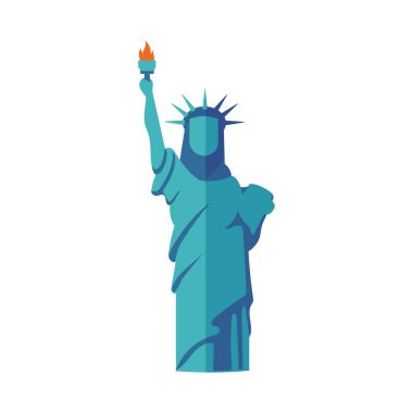 New York Özgürlük Heykeli Düz Detaylı Biçim