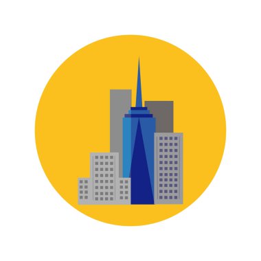 New York binaları blok ve düz stil