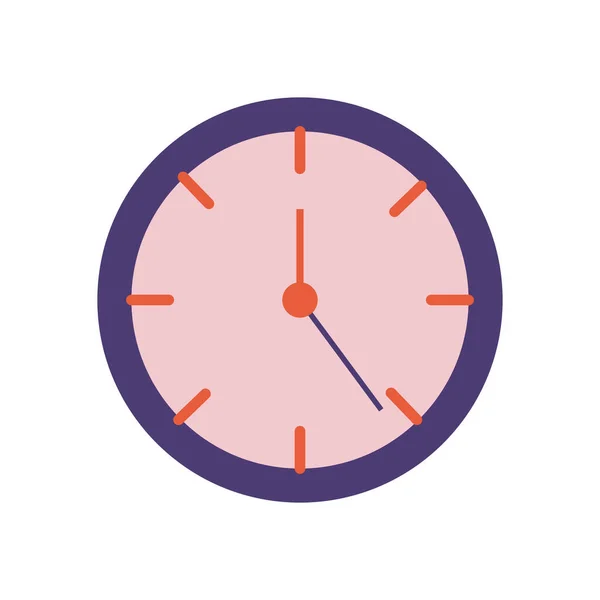 Time clock flat style — Stock Vector