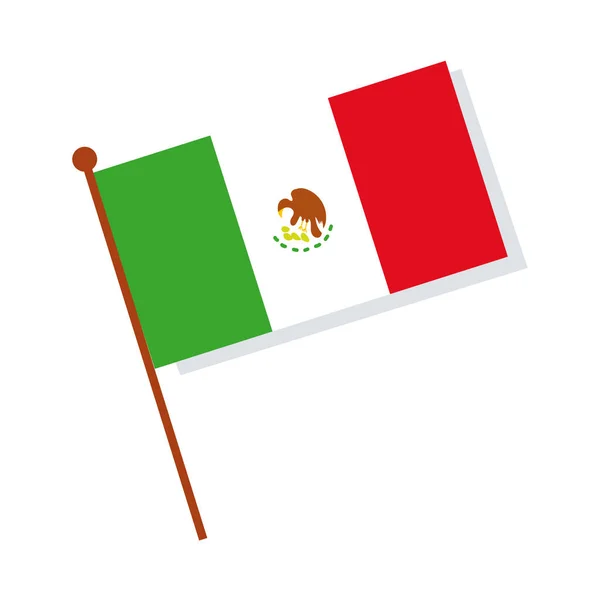 Ikona stylu výplně mexických vlajek — Stockový vektor