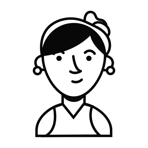 Жінка іконка жіночого аватара — стоковий вектор