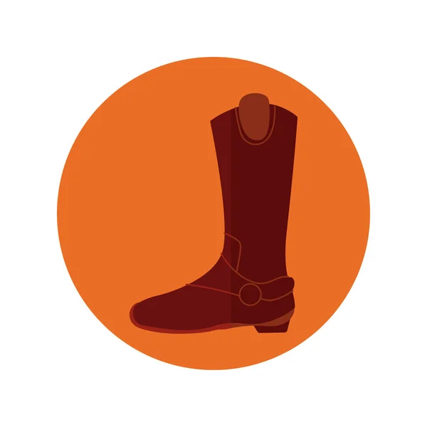 牛仔靴块和扁平风格 — 图库矢量图片