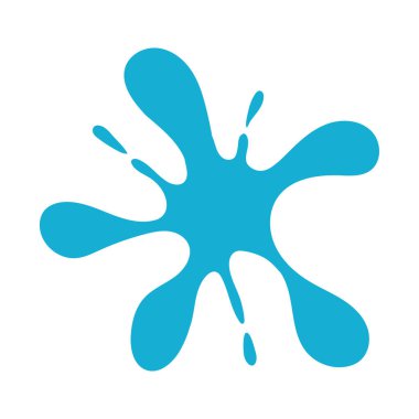 Su okyanusu düz stil simgesi sıçrıyor