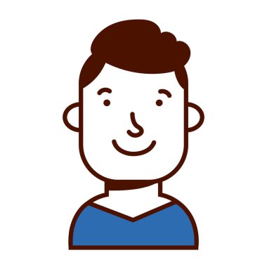 Genç adam avatar karakter simgesi