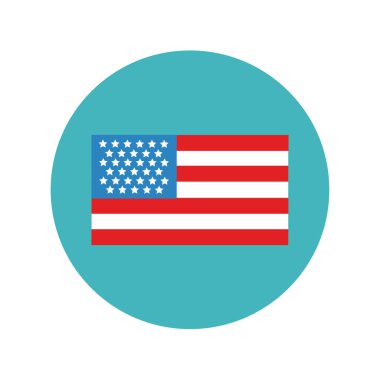 ABD bayrak bloğu ve düz biçim