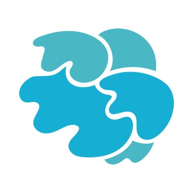 Okyanus suyu düz stil simgesi