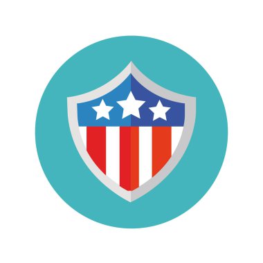 ABD bayrak bloğu ve düz biçimli kalkan