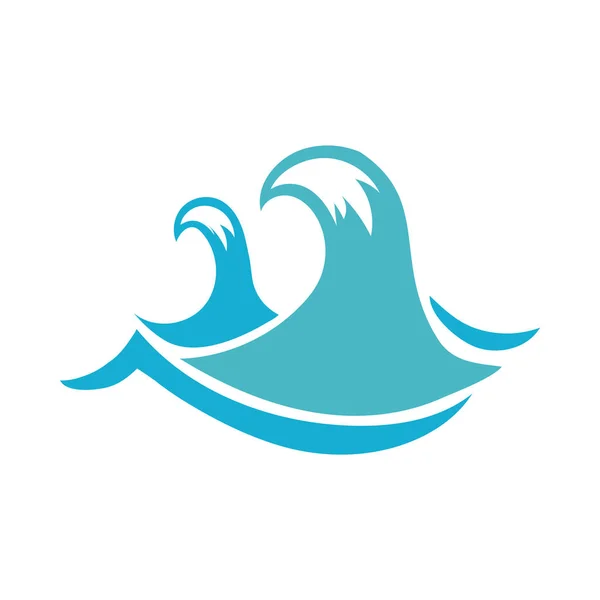 Water wave ocean flat style icon — Stock Vector