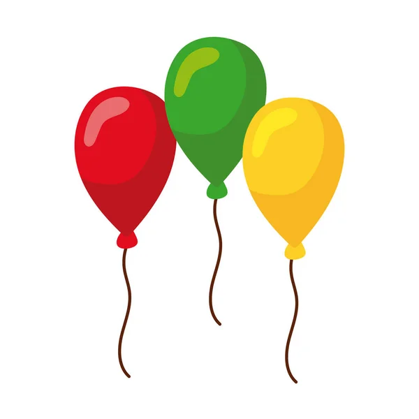 Globos helio mano dibujar estilo — Vector de stock