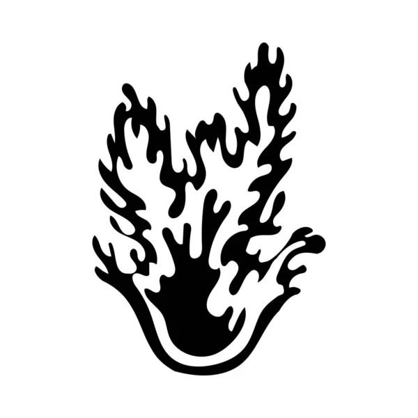 Planta de hongos ascomicetes silueta icono de estilo — Vector de stock