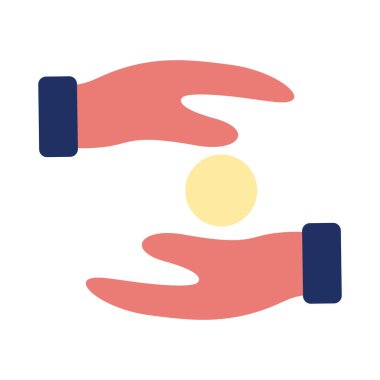 İnsanların elleri sikkeleri kaldırırken dayanışma düzdür.