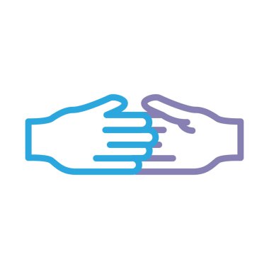 el sıkışma dayanışma çizgisi biçimi simgesi