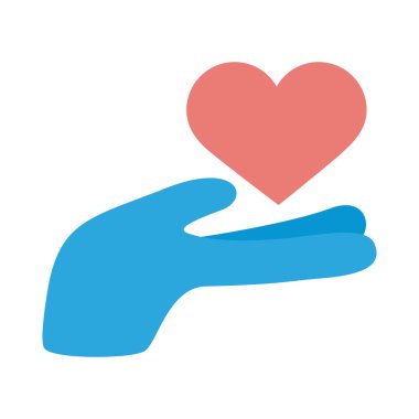 el kaldırma kalp dayanışması düz stil