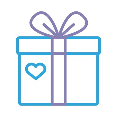 Kalp çizgisi biçimli hediye kutusu