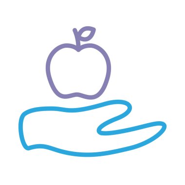 Elma kaldırma dayanışma çizgisi biçimi