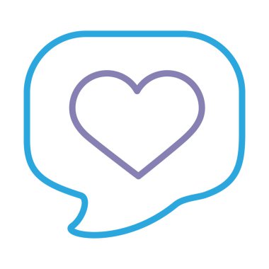 Konuşma baloncuğu biçiminde kalp