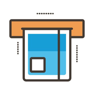 Kredi kartı hattı ve biçim simgesini doldur