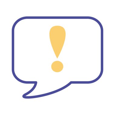 Uyarı sembolü zihinsel sağlık çizgisi biçiminde konuşma baloncukları