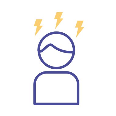 Şimşek çizgisi biçiminde simgesi olan adam