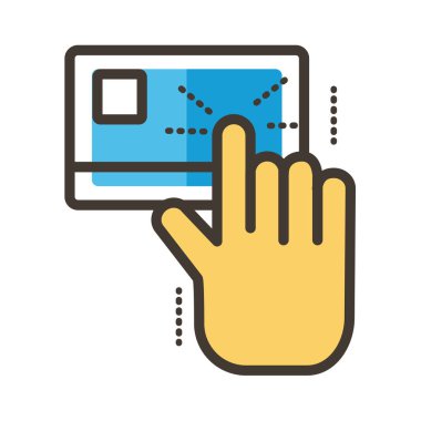 el indeksi kredi kartı hattı ve biçim simgesini doldur