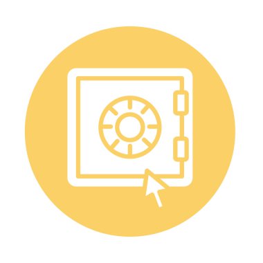 Güvenli kutu blok biçimi simgesi