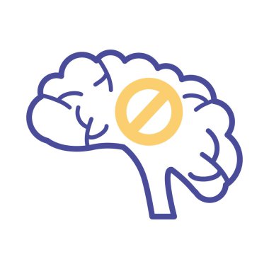 Zihinsel sağlık çizgisi biçimi reddedilmiş beyin