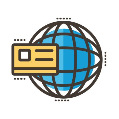 Küre tarayıcı satırına sahip kredi kartı ve doldurma biçimi