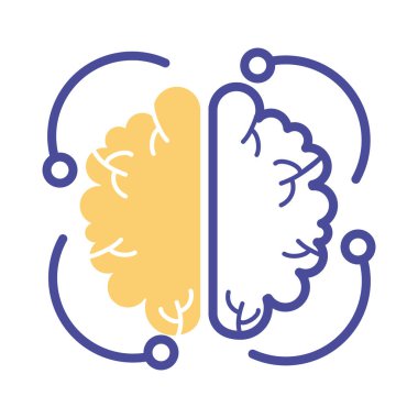 beyin sağlığı çizgi simgesi