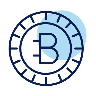 bitecoin kripto para birimi satır simgesi