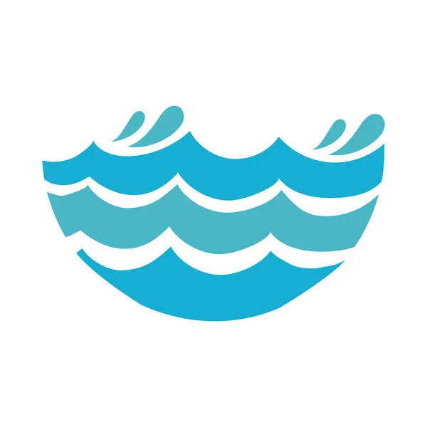 Ocean water flat style icon — Stock Vector