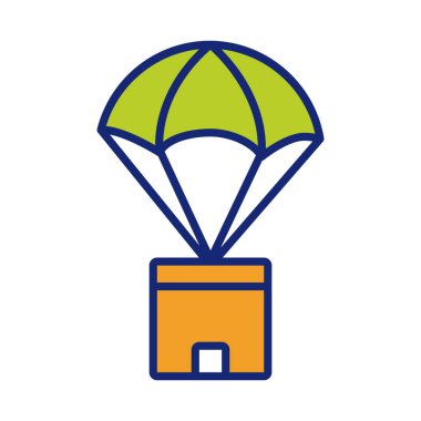 kutucuk kutusu paraşüt satırında paketleniyor ve doldurma biçimi